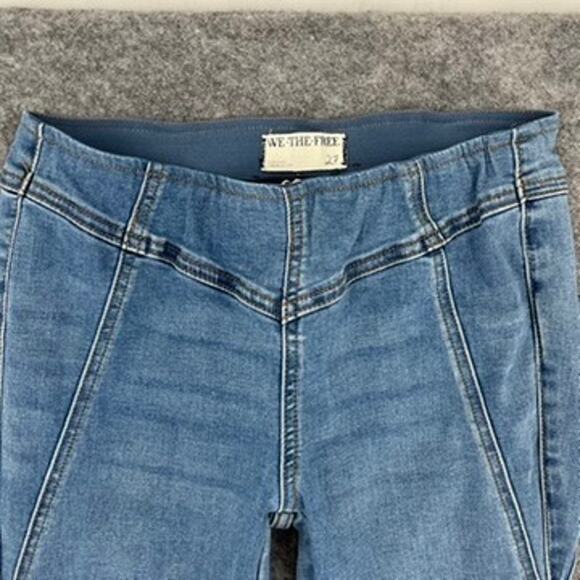 Free People We The Free Jeans Flare CRVY 27 Blue Pull On - Picture 5 of 6